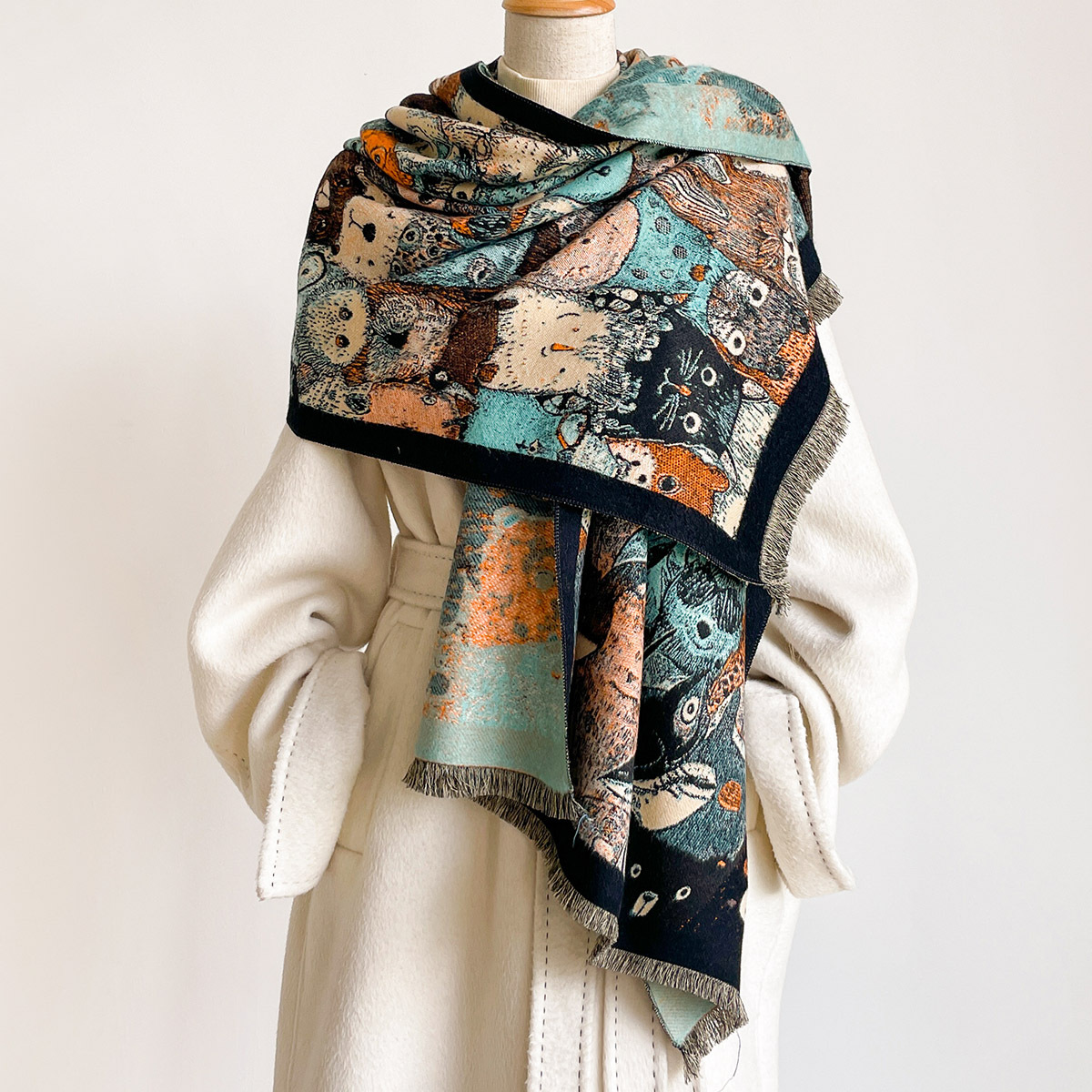 Damski szalik z imitacji kaszm – Cashmere Pashmina Wrap recenzja i cena