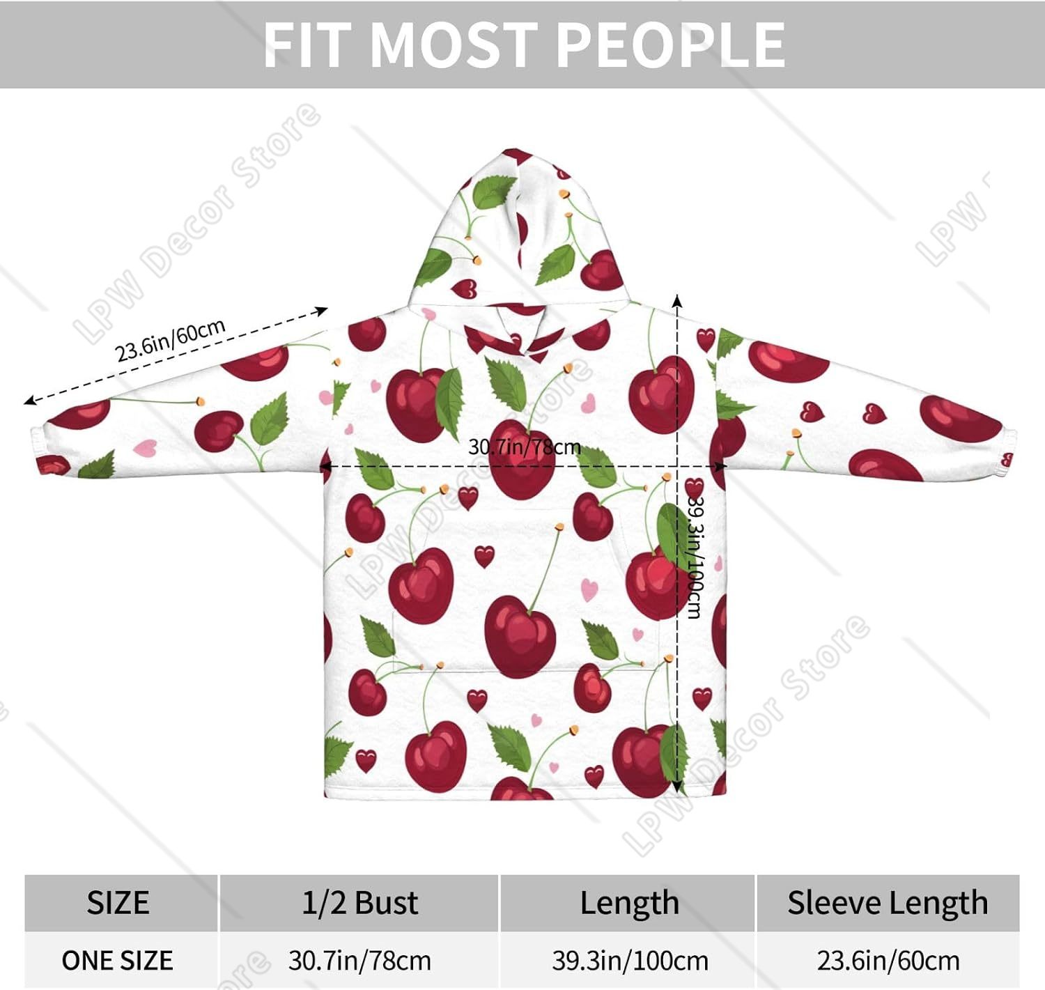 Letni koc z kapturem w wiśniow – Sherpa Hoodie Fleece recenzja i cena